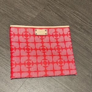 Kate Spade Red and Pink Heart Clutch